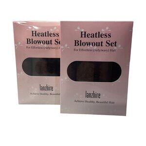 Heatless Blowout Velvet Roller Set for Wavy Curley Hair 2 Box Combo New Sealed
